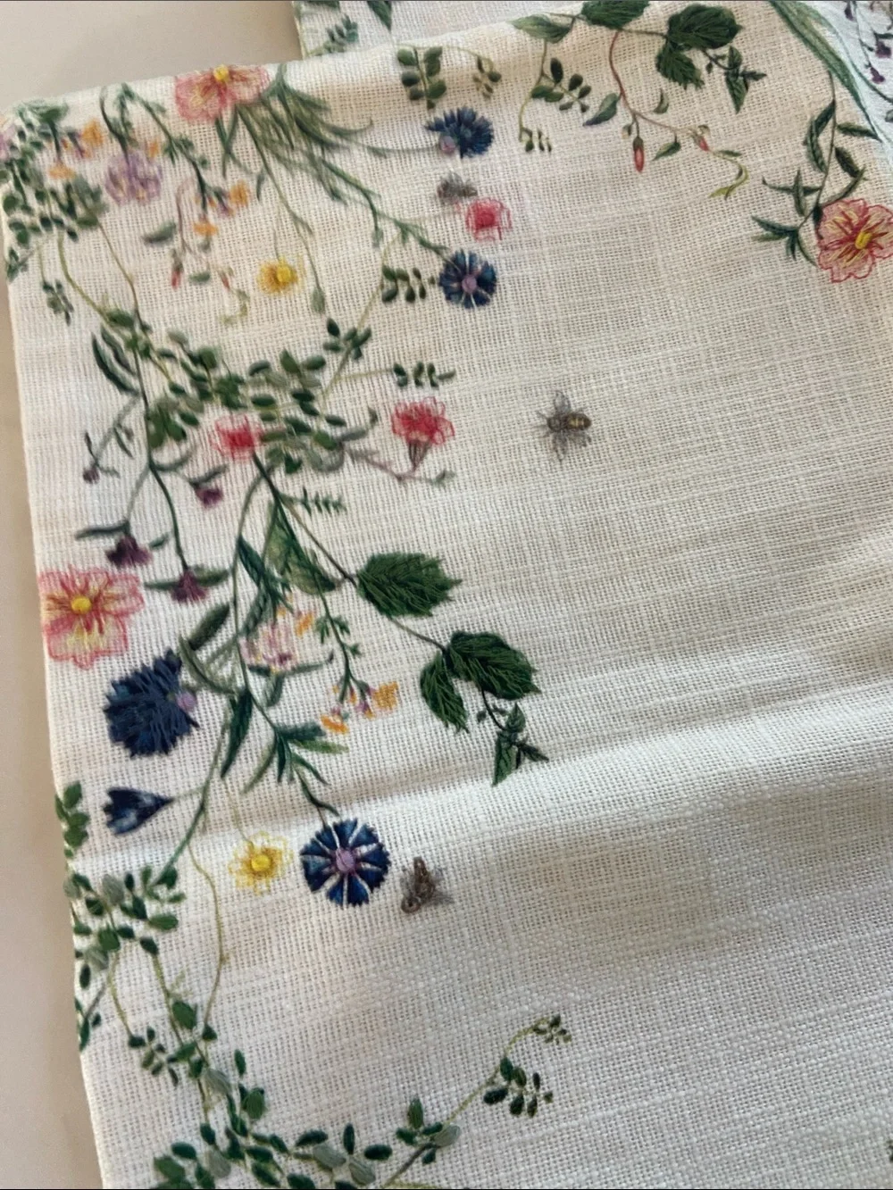 Pottery Barn Cream Floral Embroidered pillow covers - Set of 4
